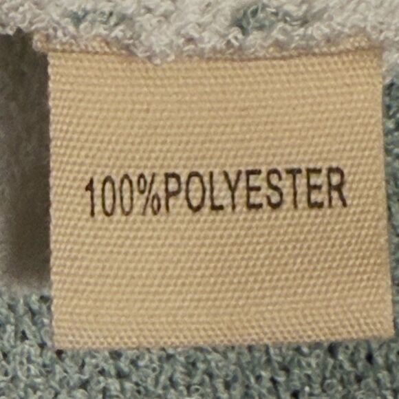 Top Notch Boutique Button Front Pullover Sweater White Sage Green Stripes Medium - Picture 7 of 8